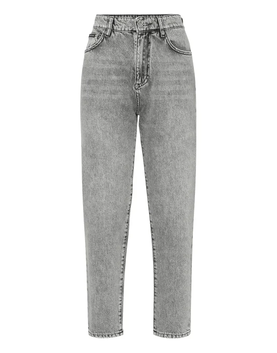 Denim Mom Fit Trousers