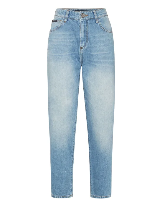Denim Mom Fit Trousers