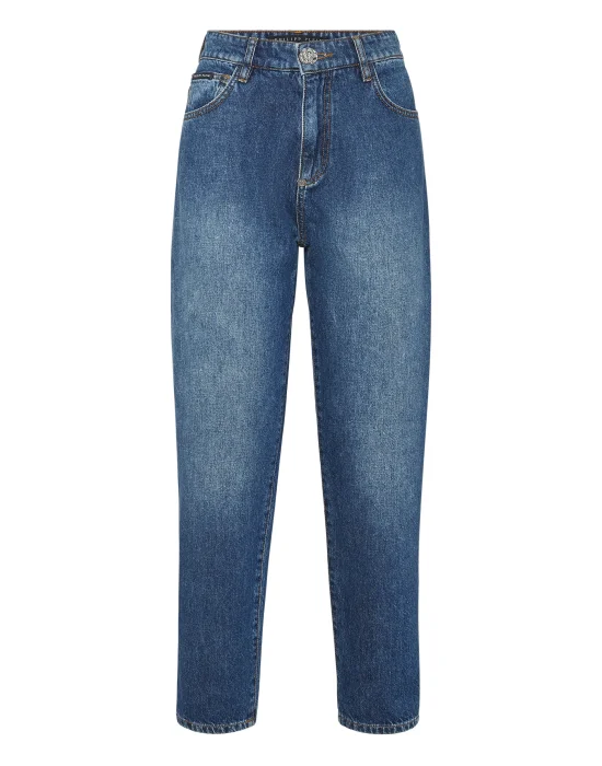 Denim Mom Fit Trousers