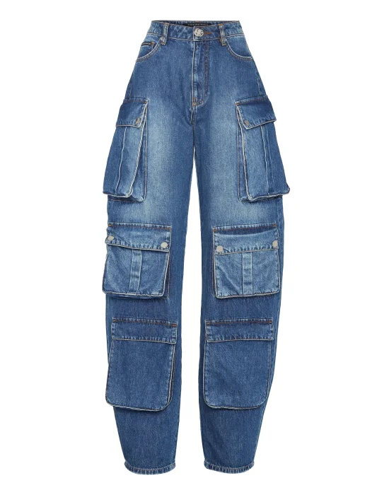 Denim Cargo Trousers