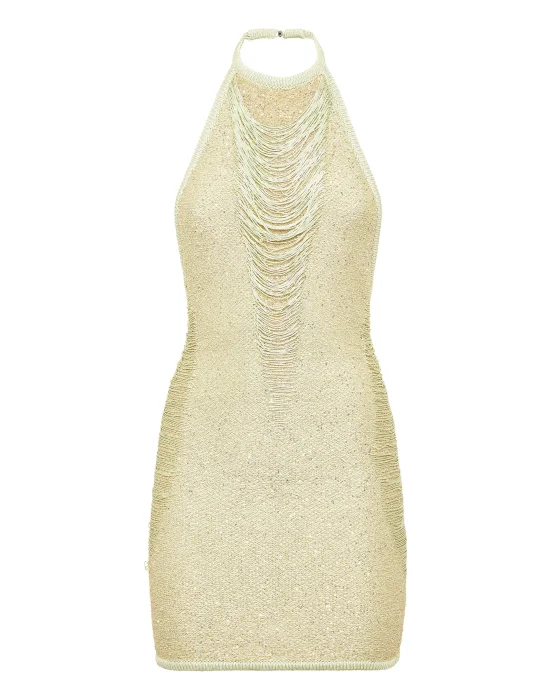 Paillettes Mini Dress Multicutting