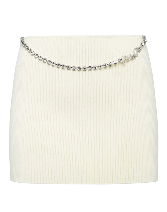 VISCOSE STRETCH MINI SKIRT SIGNATURE