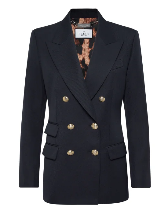 Wool Marine Fit Blazer LS