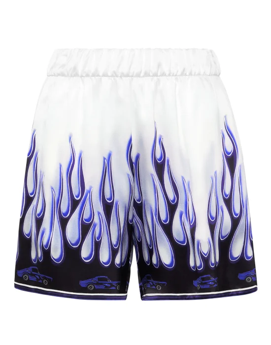 SATIN PIJAMA SHORTS  FLAMES