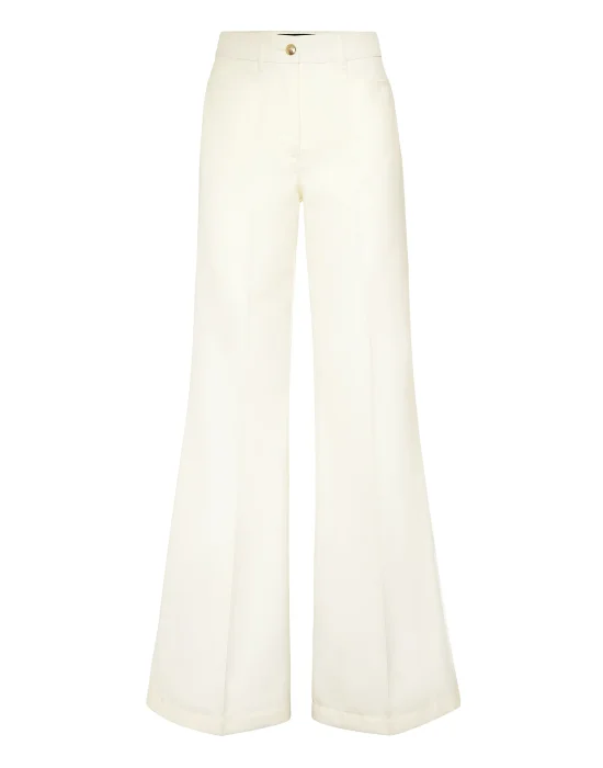 Wool Marine Low Waist Trousers