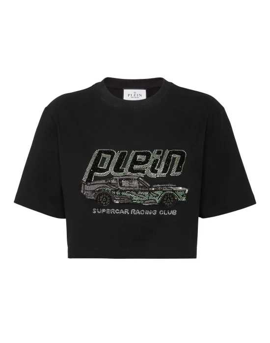 T-shirt Crop Plein Car