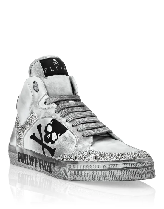 Nappa Leather Hi-Top Sneakers Studs Retrokickz TM