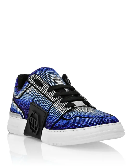 Suede Lo-Top Sneakers Strass Hexagon