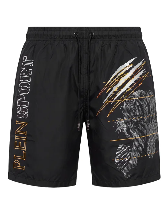 Swimming Long Shorts Gold Tiger