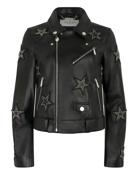 Boxy Biker Jacket Stars
