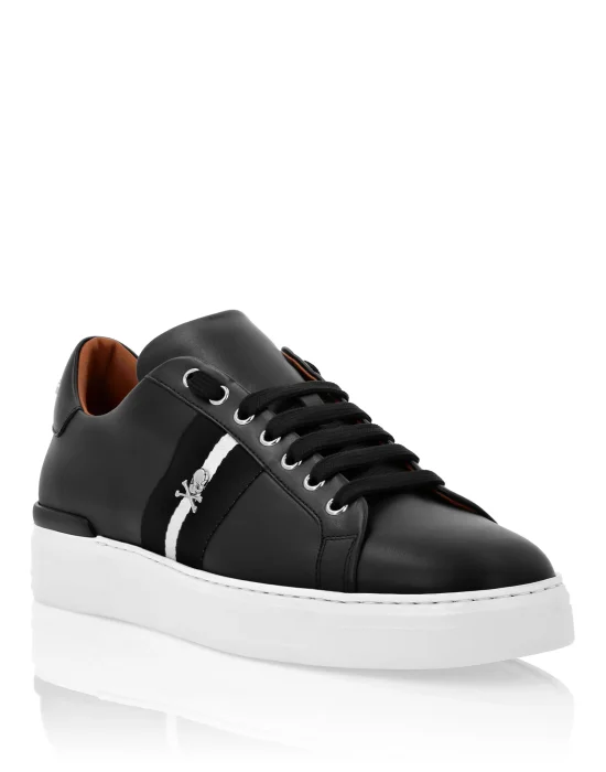 Leather Lo-Top Sneakers Stripes