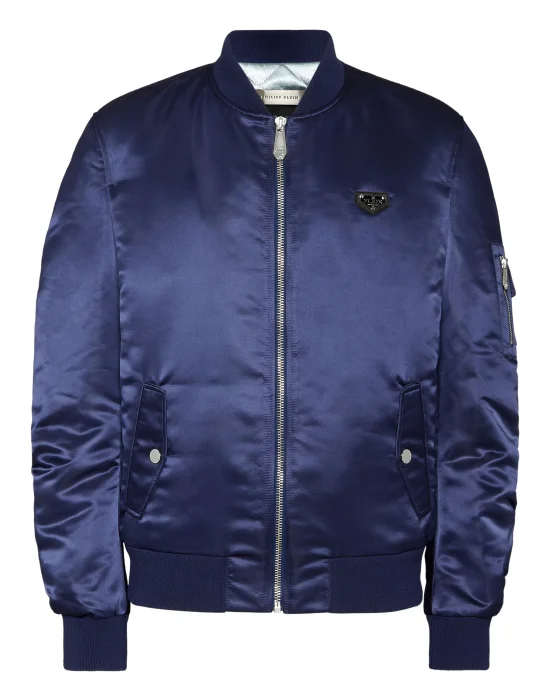 Satin Top Gun Bomber LS Gothic Plein