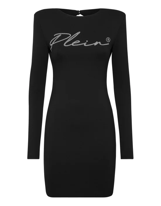 Mini Dress LS Strass Signature