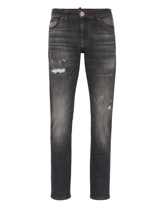 Destroyed Super Straight Cut Jeans