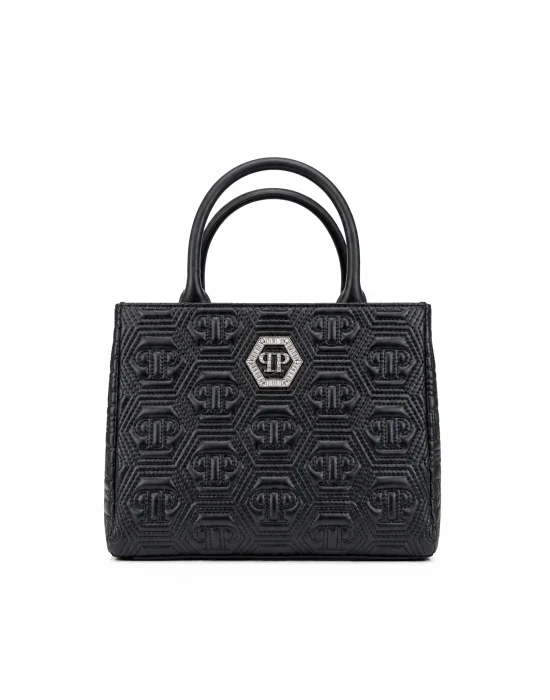 Nappa Handle Bag Monogram Crystal