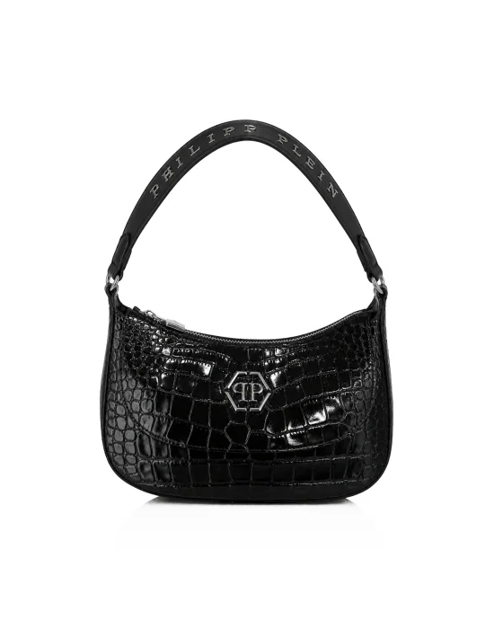 Leather Small Handle Bag Hexagon Cocco Print