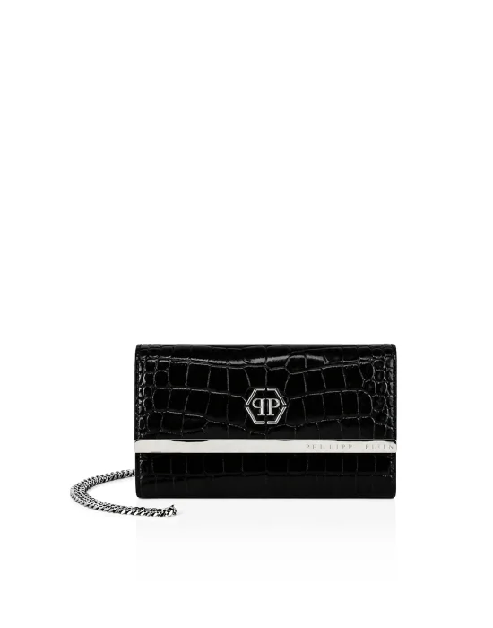 Leather Clutch Bag Cocco Print