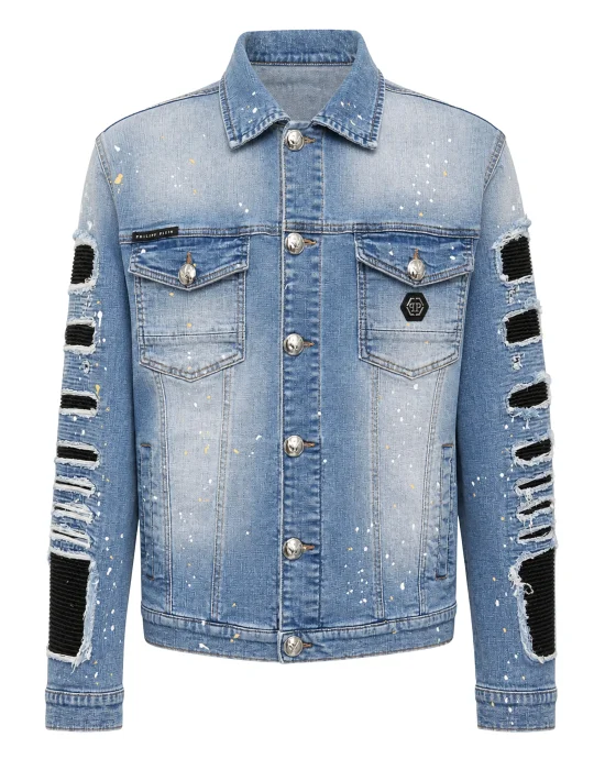 Denim Jacket Distressed Trucker