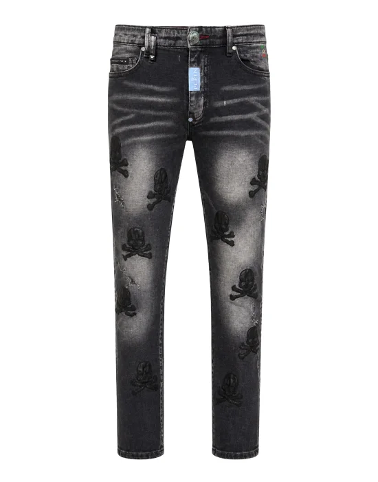 Straight Supreme Fit Jeans Leather Skulls
