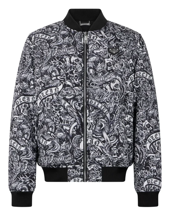 Nylon Bomber All-Over Tattoo