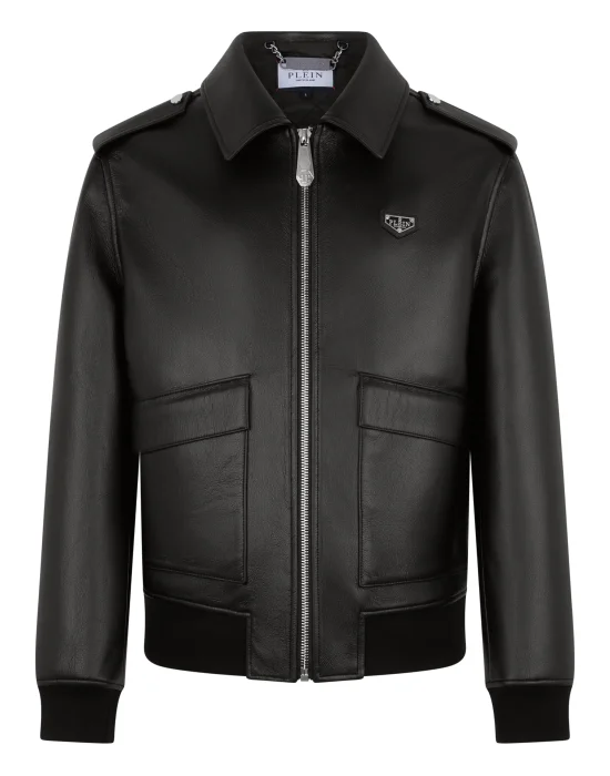 Eco Leather Aviator Jacket