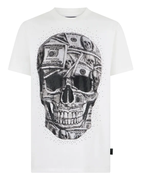 Jersey Round Neck T-Shirt SS Skull Dollar Stones