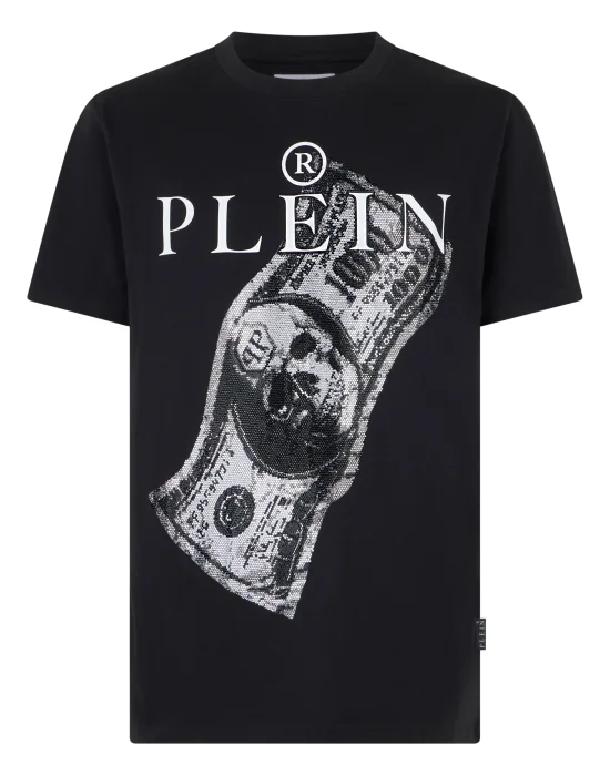 Jersey T-Shirt Skull Strass