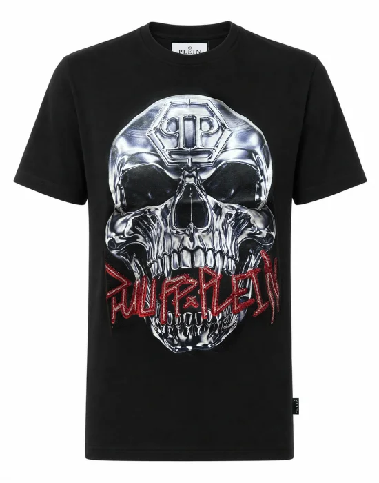 Jersey T-Shirt Skull Metallic Neon