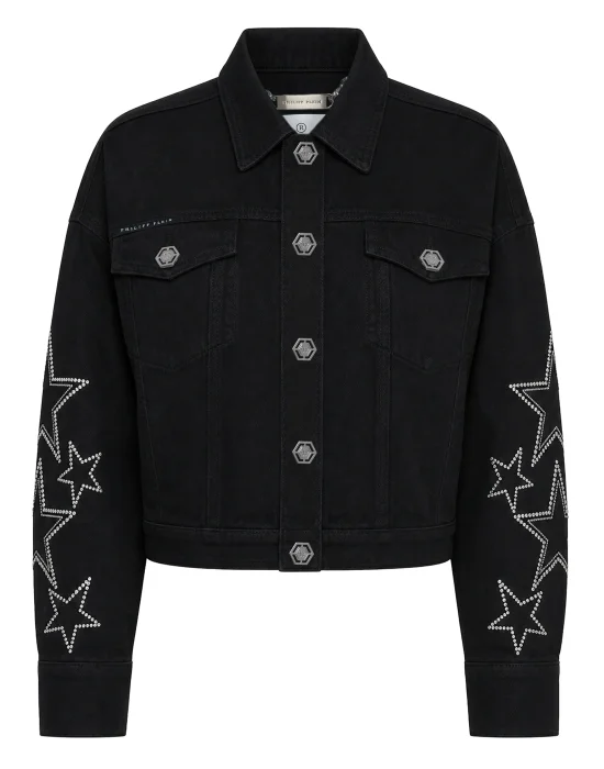 Denim Regular Jacket Star Studs