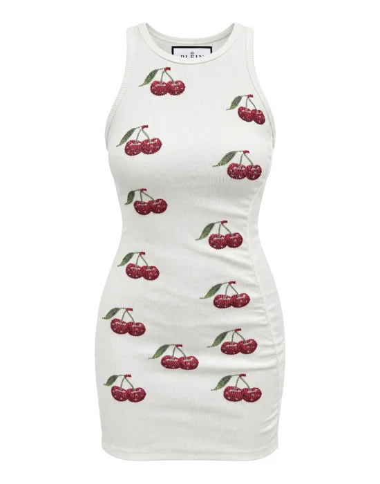 Cherries Rib Mini Dress