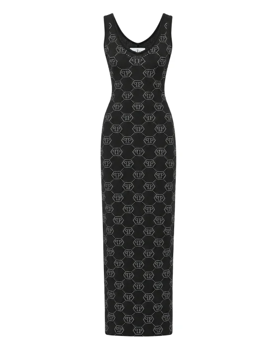 Monogram Strass Long Dress