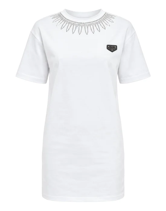 Crystal Gothic Roundneck T-Shirt Dress