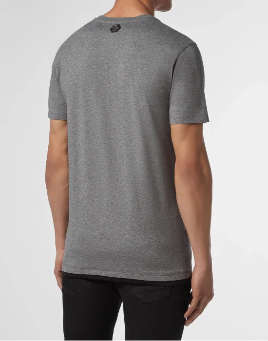 T-shirt Platinum Cut Round Neck Skull