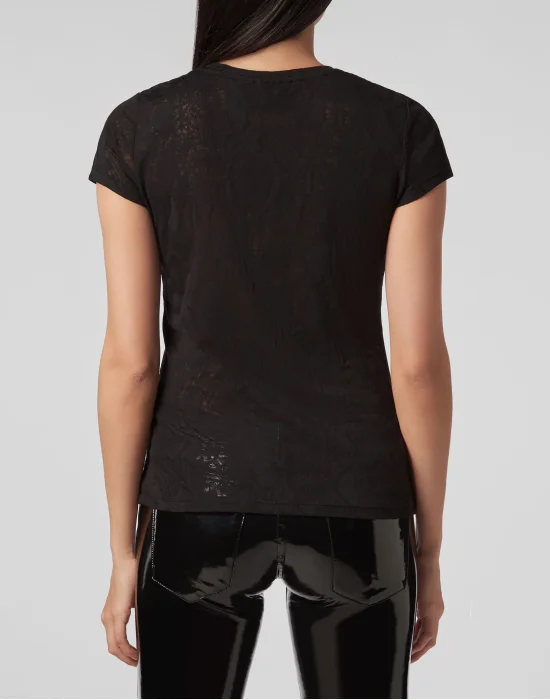 T-shirt Round Neck SS Destroyed
