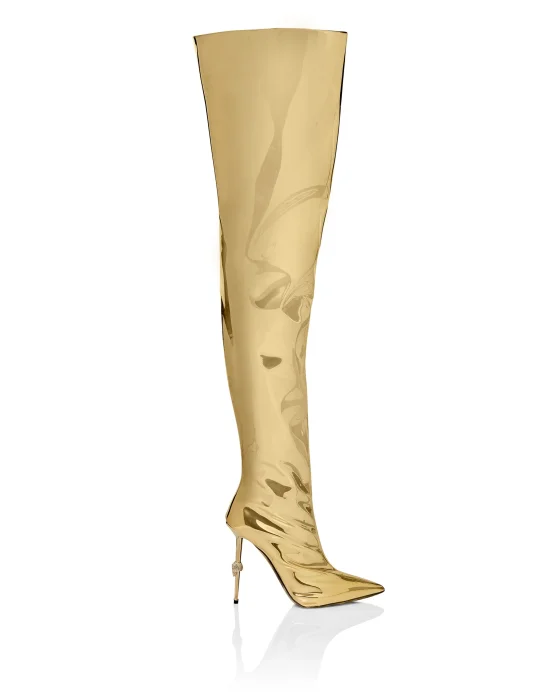 Bootie high heels Gold