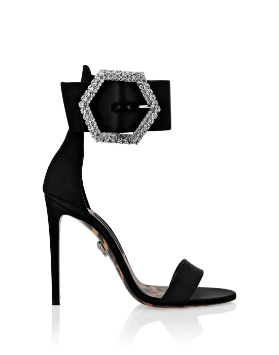 Satin Open Toe Hi-Heels Iconic Plein