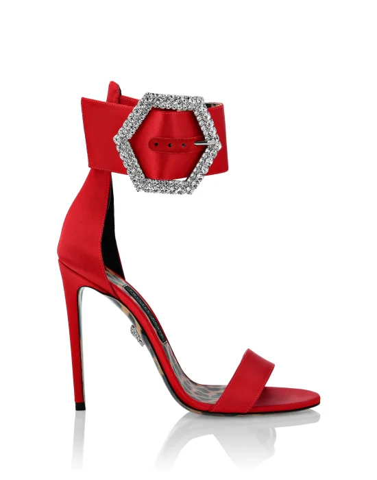 Satin Open Toe Hi-Heels Iconic Plein