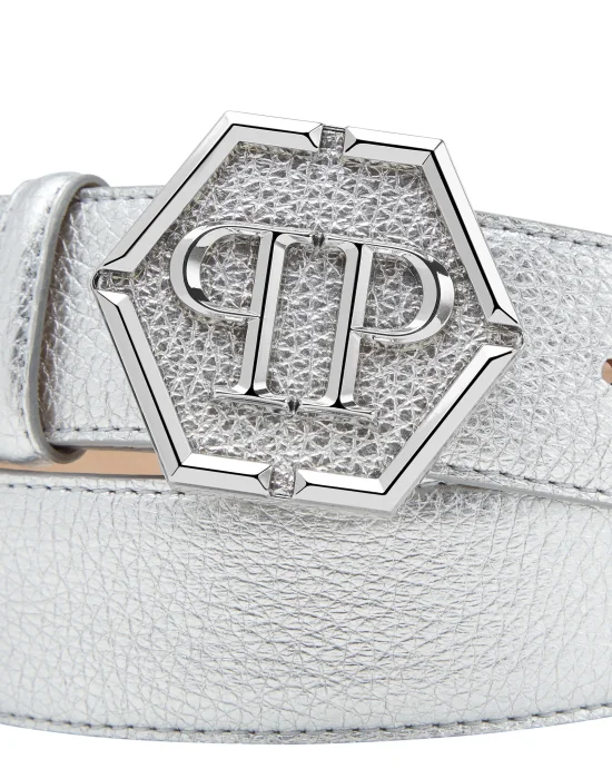 Leather Belt Hexagon