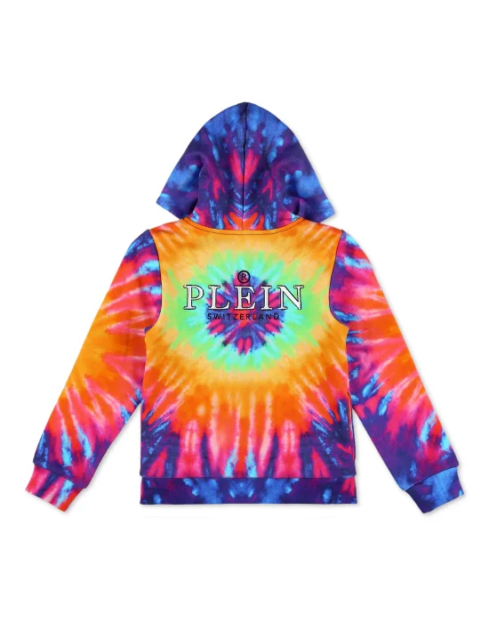 Hoodie sweatjacket Tie dye