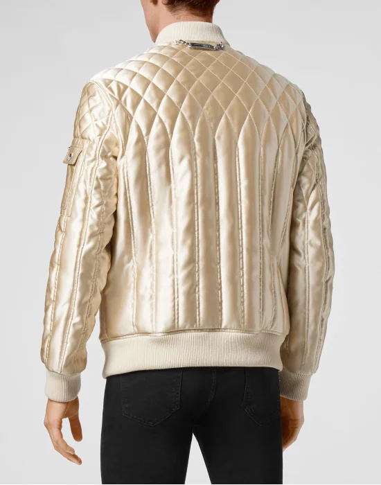 Quilted Nylon Bomber Iconic Plein