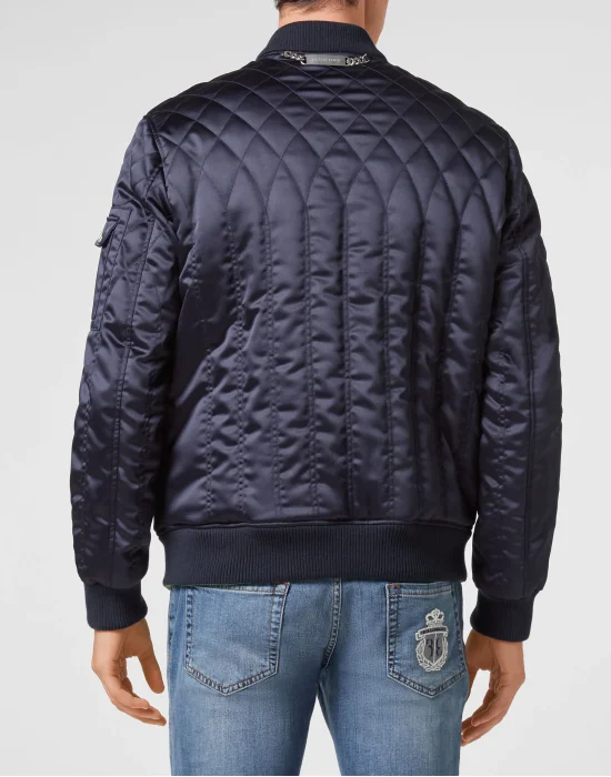 Quilted Nylon Bomber Iconic Plein
