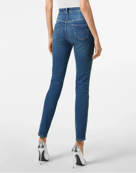 Denim Super High Waist Jegging Studs