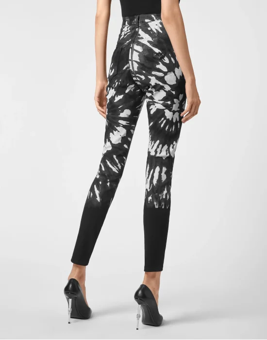 Denim Super High Waist Jegging Tie dye