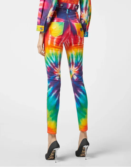 Denim Super High Waist Jegging Tie dye