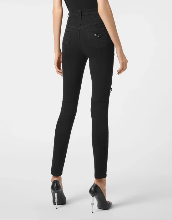 Denim Super High Waist Jegging Jet Destroyed