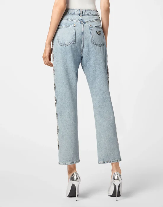 Denim Loose Fit Crystal Cable