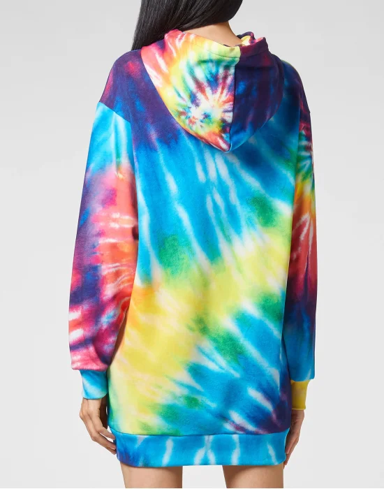 Jogging Hoodie Day Dress  Tie dye