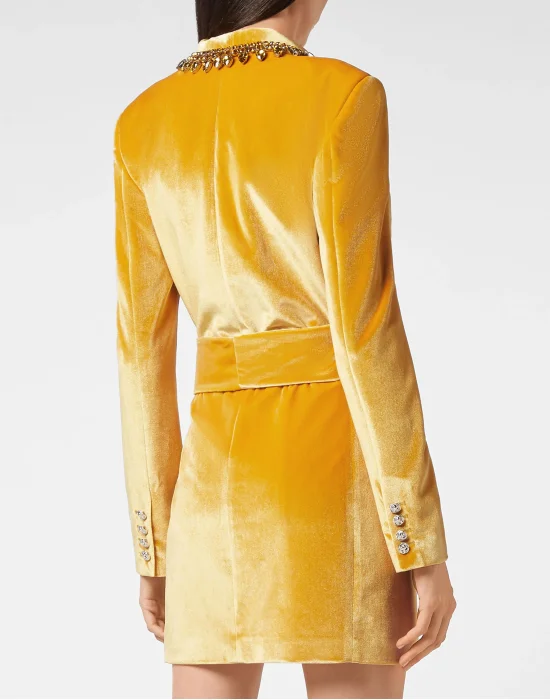 Velvet Blazer Dress Iconic Plein