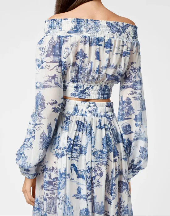 Georgette Crop Top LS En PLEIN air