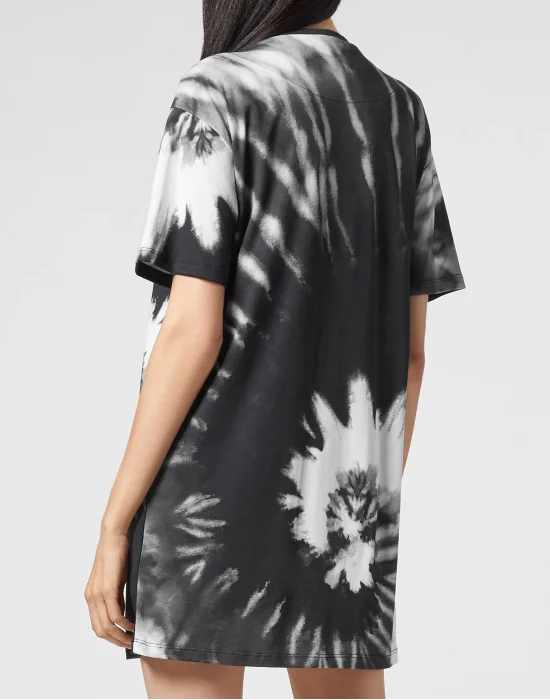 T-shirt Dress Tie Dye Crystal Chain